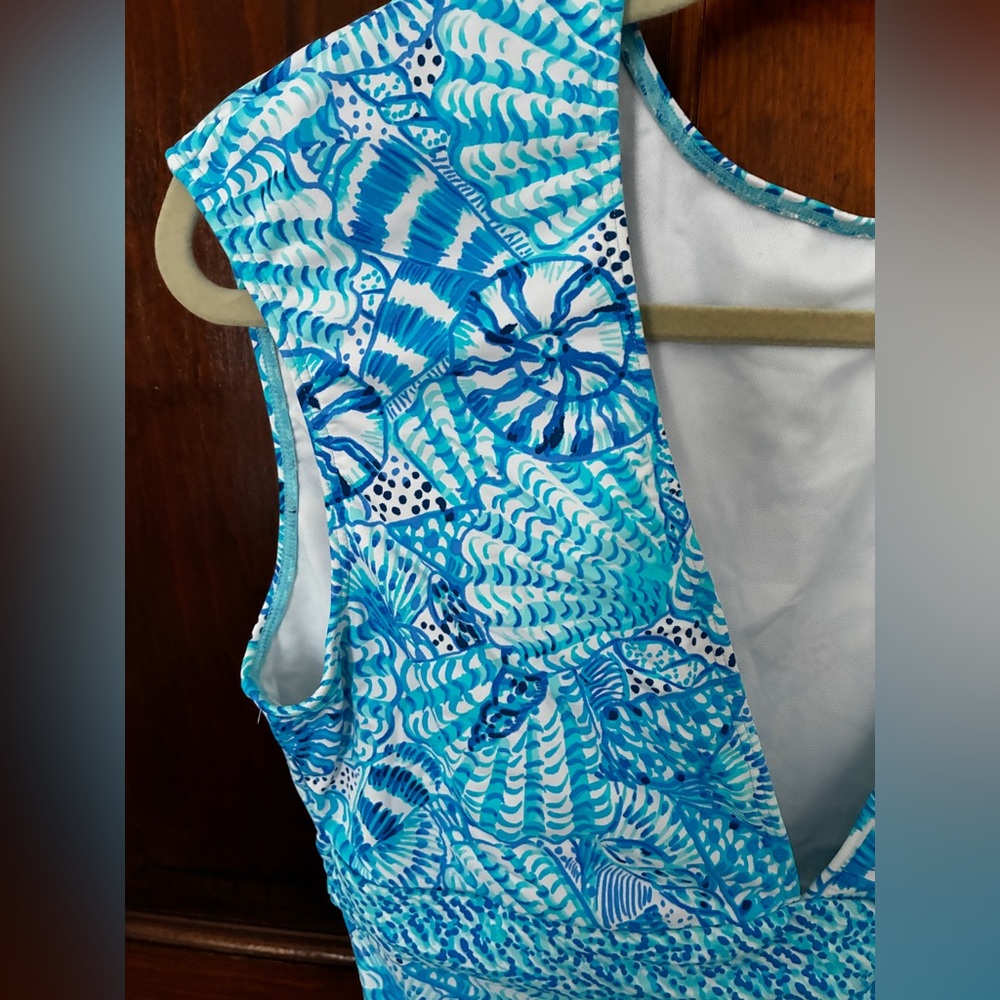 Lilly Pulitzer Imogen One-Piece AMALFI Blue By The Seashore Swimsuit - Picture 2 of 7